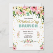 moederdag Tea Party Brunch Floral Waterverf Kaart (Voorkant)