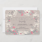 Moederdag Tea Party/Brunch Invitation Kaart (Voorkant)