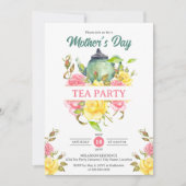 Moederdag Tea Party Floral Kaart (Voorkant)