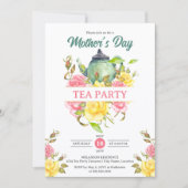 Moederdag Tea Party Floral Kaart (Voorkant)
