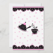 moederdag Tea Party Invitation Kaart (Achterkant)