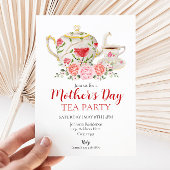 Moederdag Tea Party Invitation Kaart