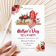 Moederdag Tea Party Invitation