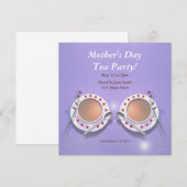 Moederdag Tea Party Kaart (Voorkant / Achterkant)