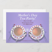 Moederdag Tea Party Kaart (Voorkant / Achterkant)