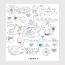 Moederdag Tea Vinyl Stickers