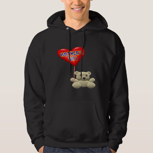 moederdag Teddy Bear-ballon Hoodie (Voorkant)