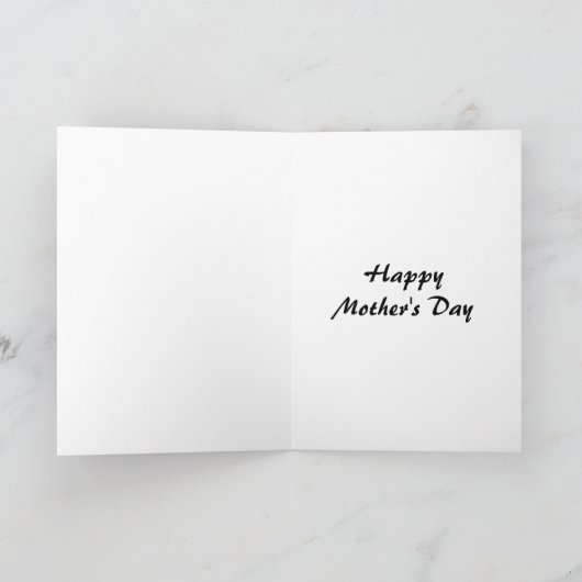 Moederdag Teddy en een mandje harten Kaart (Binnen)