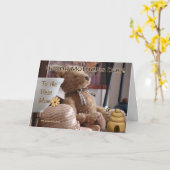 Moederdag - Teddybeer - Kaart - Aanpassen (Gele Bloem)