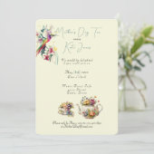 Moederdag Thee Aquarel Theepot en Theekop I Kaart (Staand voorkant)