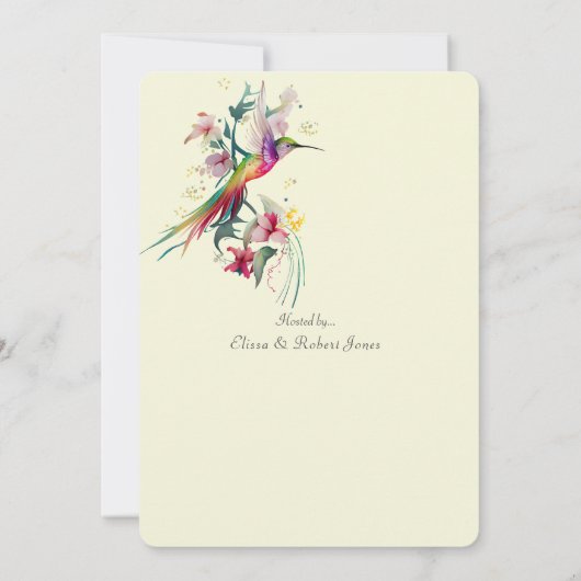 Moederdag Thee Aquarel Theepot en Theekop  I Kaart (Achterkant)