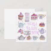 Moederdag theetijd kaart (Voorkant / Achterkant)