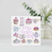 Moederdag theetijd kaart (Staand voorkant)