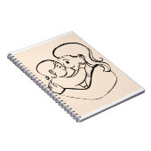 Moederdag thema cute ontwerp. notitieboek (Rechterzijde)