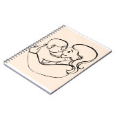 Moederdag thema cute ontwerp. notitieboek (Linkerzijde)