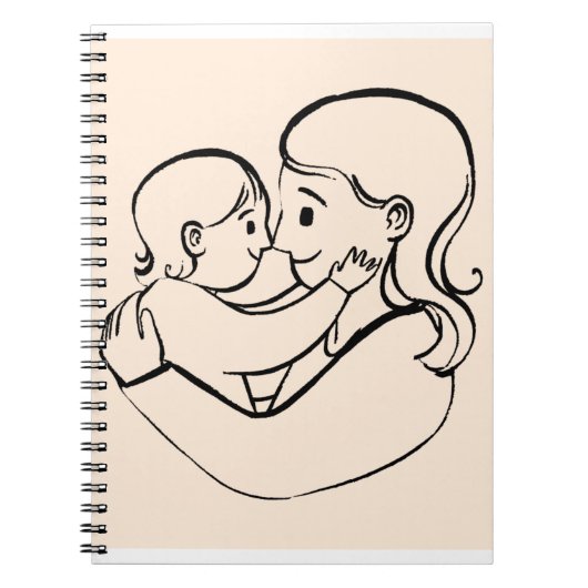 Moederdag thema cute ontwerp. notitieboek (Voorkant)