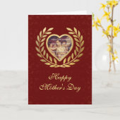 Moederdag thema met hart kaart (Gele Bloem)