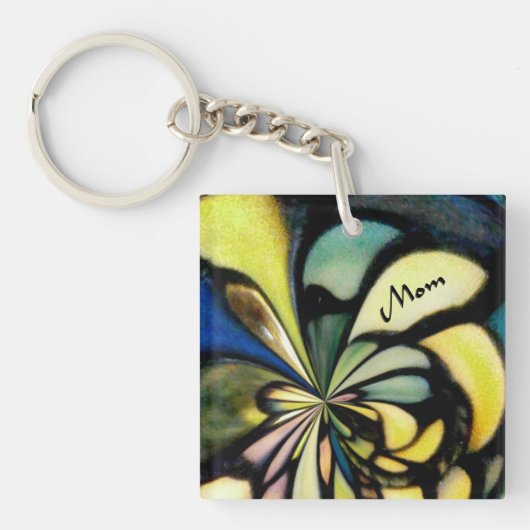 Moederdag Tiffany Zijde Sleutelhanger (Voorkant)