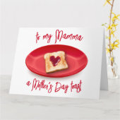 Moederdag Toast Funny Pun Kaart (Gele Bloem)