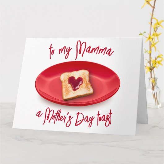 Moederdag Toast Funny Pun Kaart (Gele Bloem)
