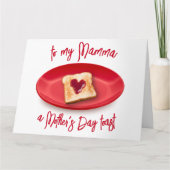 Moederdag Toast Funny Pun Kaart (Voorkant)