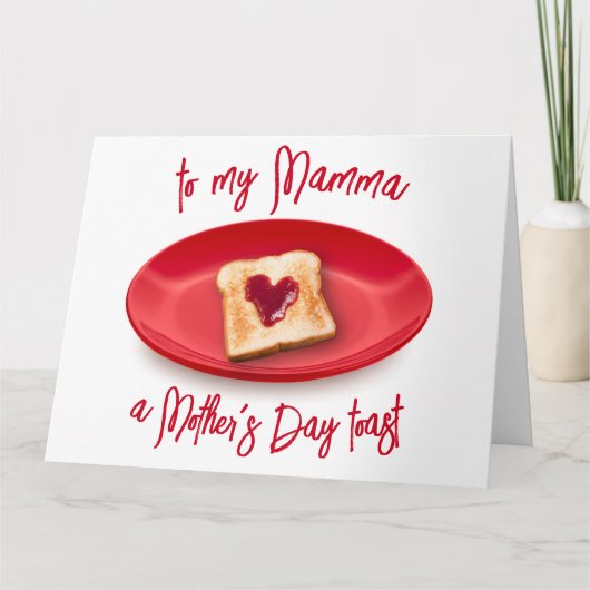 Moederdag Toast Funny Pun Kaart (Voorkant)