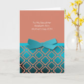 Moederdag tot dochterkaart kaart (Gele Bloem)