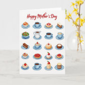 Moederdag traktaties kaart (Gele Bloem)
