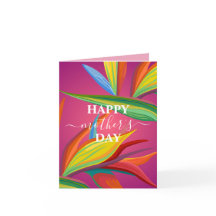 Moederdag Tropical Bloemenroze kaart