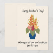 Moederdag Tropisch boeket Feestdagenkaart (Voorkant / Achterkant)