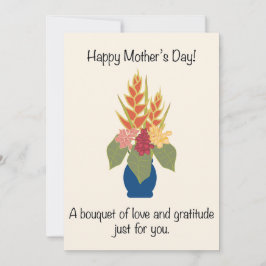 Moederdag Tropisch boeket Feestdagenkaart