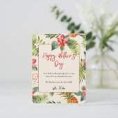 Moederdag Tropische patroonplaat Feestdagenkaart (Staand voorkant)