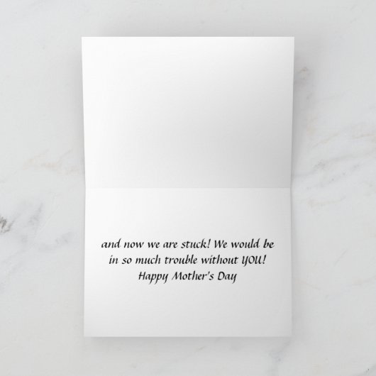 ***MOEDERDAG** TROUBLE MAKER HUMOR KAART (Binnen)