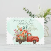 Moederdag Truckload van Bloemen Feestdagenkaart (Staand voorkant)