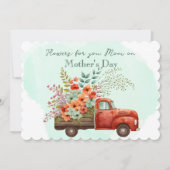 Moederdag Truckload van Bloemen Feestdagenkaart (Voorkant)