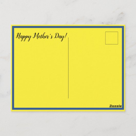 Moederdag Tuin Anjers Rozen Vlinders Briefkaart (Achterkant)