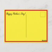 Moederdag Tuin Anjers Rozen Vlinders Briefkaart (Achterkant)