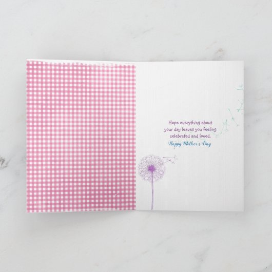 Moederdag tuin feestdagen kaart (Binnen)