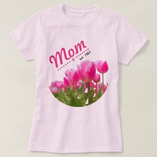 Moederdag Tulip T-shirt (Design voorkant)