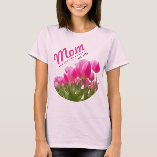 Moederdag Tulip T-shirt (Voorkant)