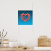 Moederdag - Tulp Hart voor MOEDER - Blauw | Poster (Keuken)