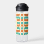 Moederdag Tulpen Bloemen Patroon Aangepaste naam Waterfles (Achterkant)