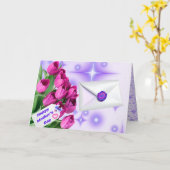 Moederdag Tulpen Kaart (Gele Bloem)