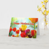 Moederdag tulpen kaart (Gele Bloem)