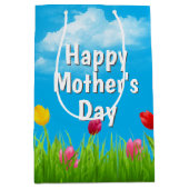 Moederdag Tulpen Medium Gift Bag Cadeauzakje (Voorkant)