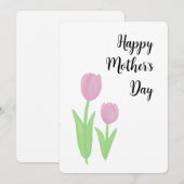 Moederdag Tulpen Wenskaart Kaart (Voorkant / Achterkant)