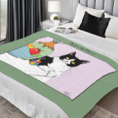 Moederdag Tuxedo Cat Fleece Deken