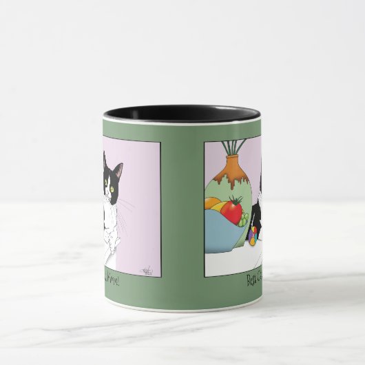 Moederdag Tuxedo Cat Mok (Midden)