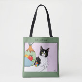 Moederdag Tuxedo Cat Tote Bag (Voorkant)