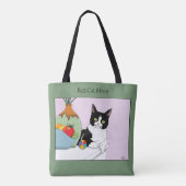Moederdag Tuxedo Cat Tote Bag (Achterkant)